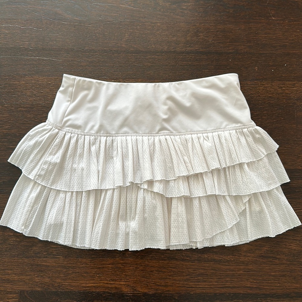 Lucky in Love Ivory Ruffled Mini Skirt